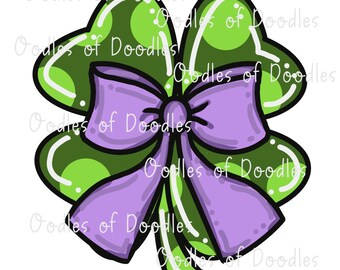 TEMPLATE Shamrock Bow Door Hanger, whimsical four leaf clover, St Patrick&#39;s Day, Saint Patty&#39;s, March Holiday, READ DESCRIPTION!