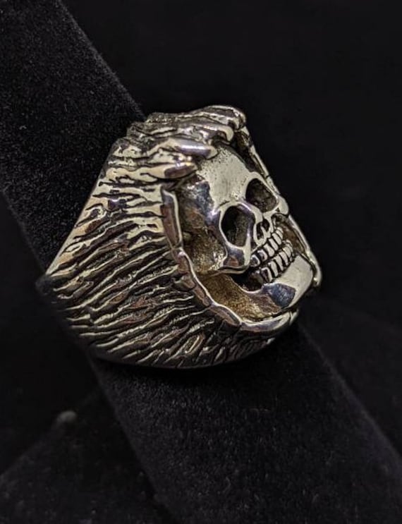 Grim Reaper Biker Ring, Vintage Biker Ring, G&S B… - image 1