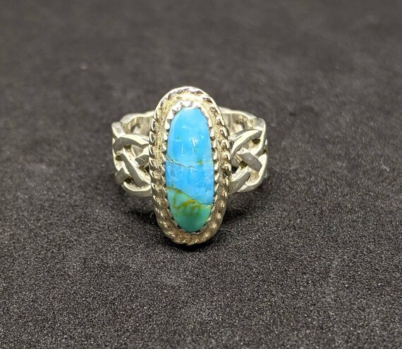 Turquoise Ring, Southwest Turquoise Ring Sz 5 1/2… - image 1