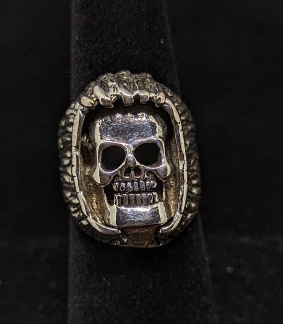 Grim Reaper Biker Ring, Vintage Biker Ring, G&S B… - image 2