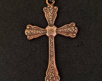 Cross Keychain VERY SMALL Bronze Cross Keyring Cross Charm - Etsy