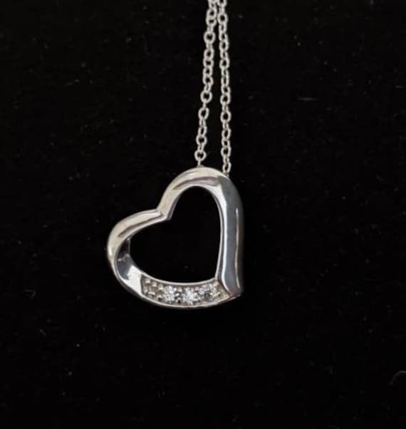 Heart Charm Necklace, Sterling Silver Heart Charm,