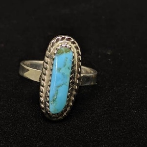 Turquoise Ring, Boho Turquoise Ring, Southwest Ring SZ 7.5