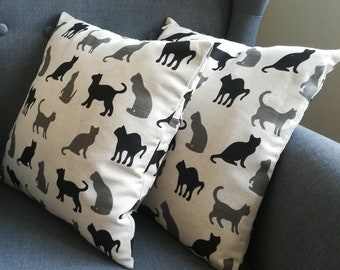 Black Cat Pillow Etsy