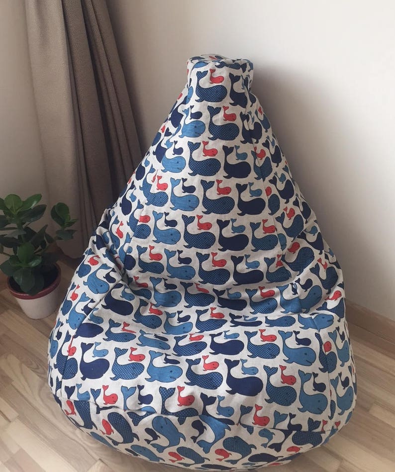 Silla de bolsa de frijol de decoración costera bolsita de | Etsy