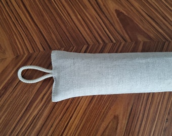 Bouchon de fenêtre en lin de style scandinave minimaliste avec rembourrage en écales de sarrasin, bouchon de fenêtre en tissu, serpent de fenêtre rustique