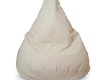 Leinen Sitzsack Bezug Natur