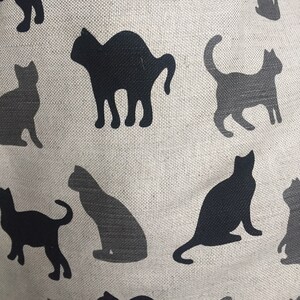 Schwarze Katze Stofftier Lagerung Sitzsack, Leinen Sitzsack Bezug nur mit Reißverschluss, Umweltfreundlicher Raumorganisator, Kein Füllstoff Bild 3