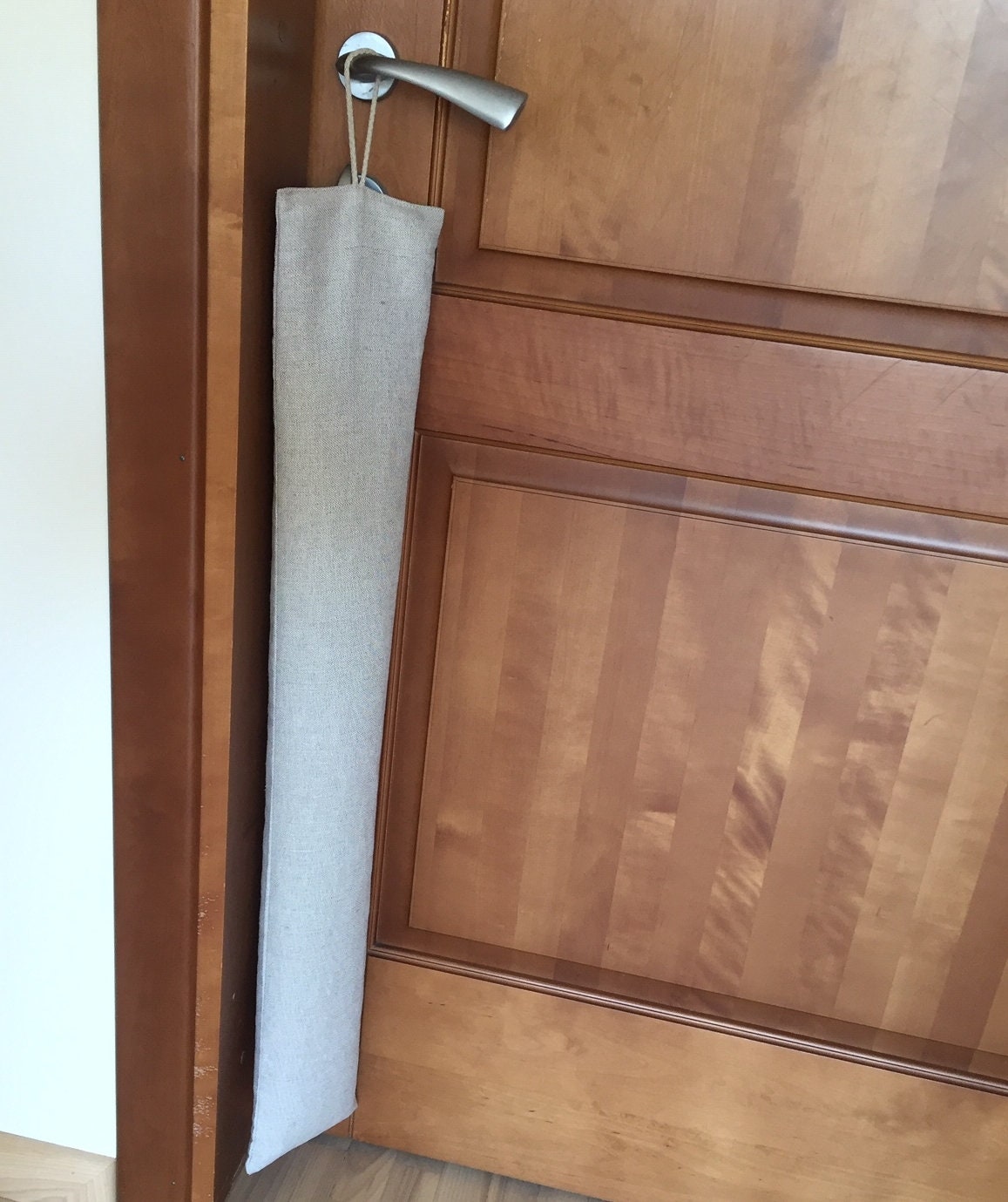 Minimalist Linen Draft Door Stopper With Buckwheat Hulls Etsy