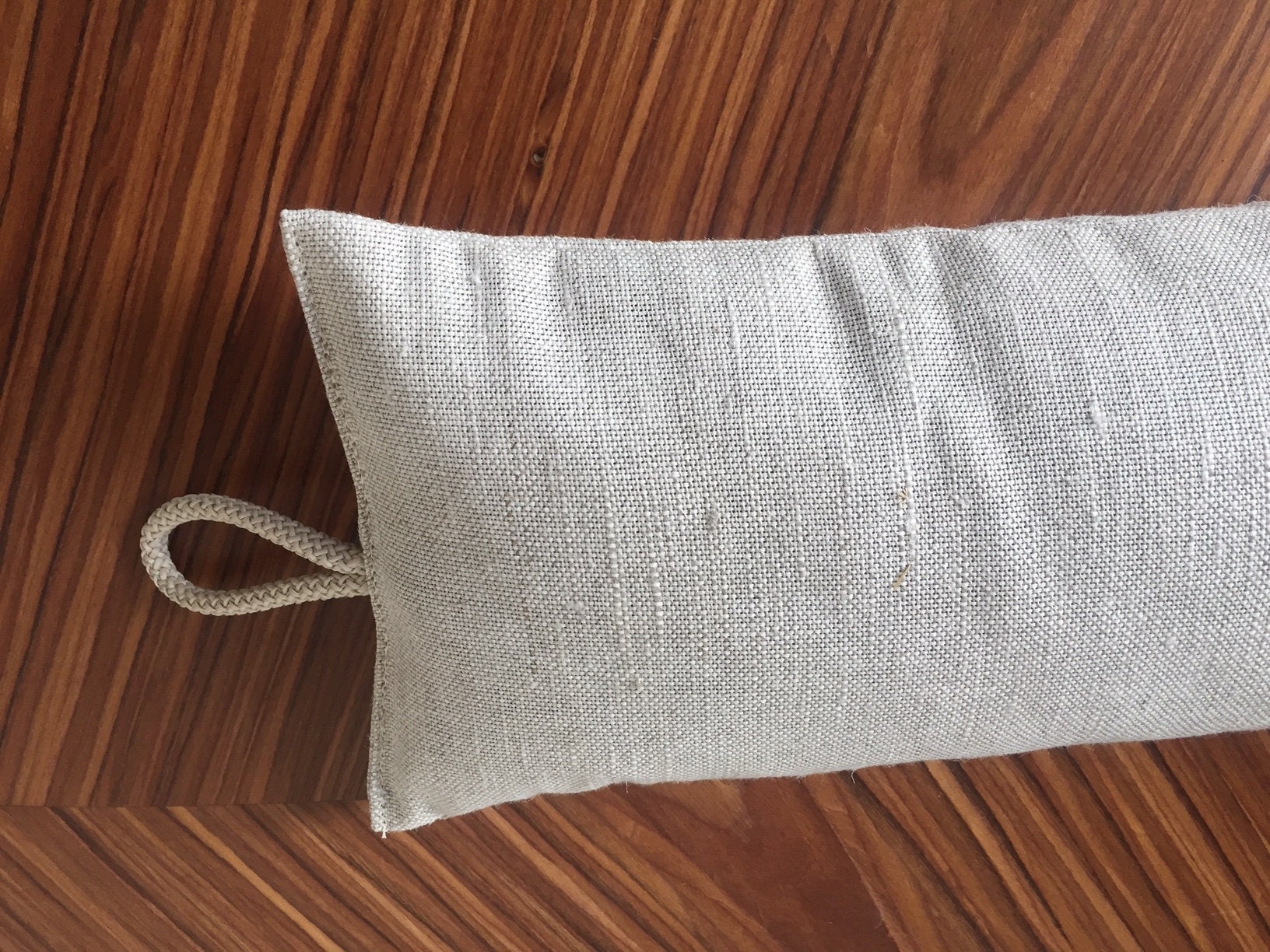 Minimalist Linen Draft Door Stopper With Buckwheat Hulls Etsy