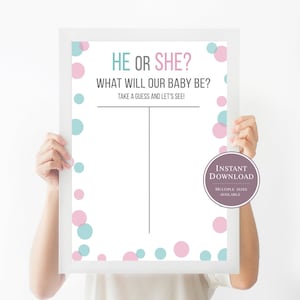 Gender Reveal Sign, Gender Reveal Party, Gender Reveal Decor, Pink Or Blue Sign, Boy Or Girl Sign, Gender Reveal Ideas, Baby Shower Sign image 1