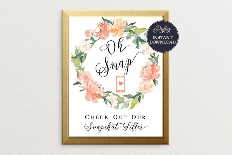 Snapchat Filter Indication-PRINTABLE, Oh Snap, Wedding ceremony Reception Signal, Printable Indication, Snapchat Geofilter Indicator, Marriage Snapchat Signal picture relating to Printable Snapchat Filters named Snapchat Filter Signal-PRINTABLE, Oh Snap, Wedding day Reception Signal, Printable Indication, Snapchat Geofilter Indication, Marriage ceremony Snapchat Indication
