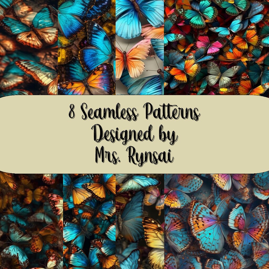 Butterflies Seamless Patterns - Etsy