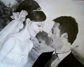 free fast shipping Couple drawing Custom portrait drawing custom wedding portrait personalized drawing art from photo