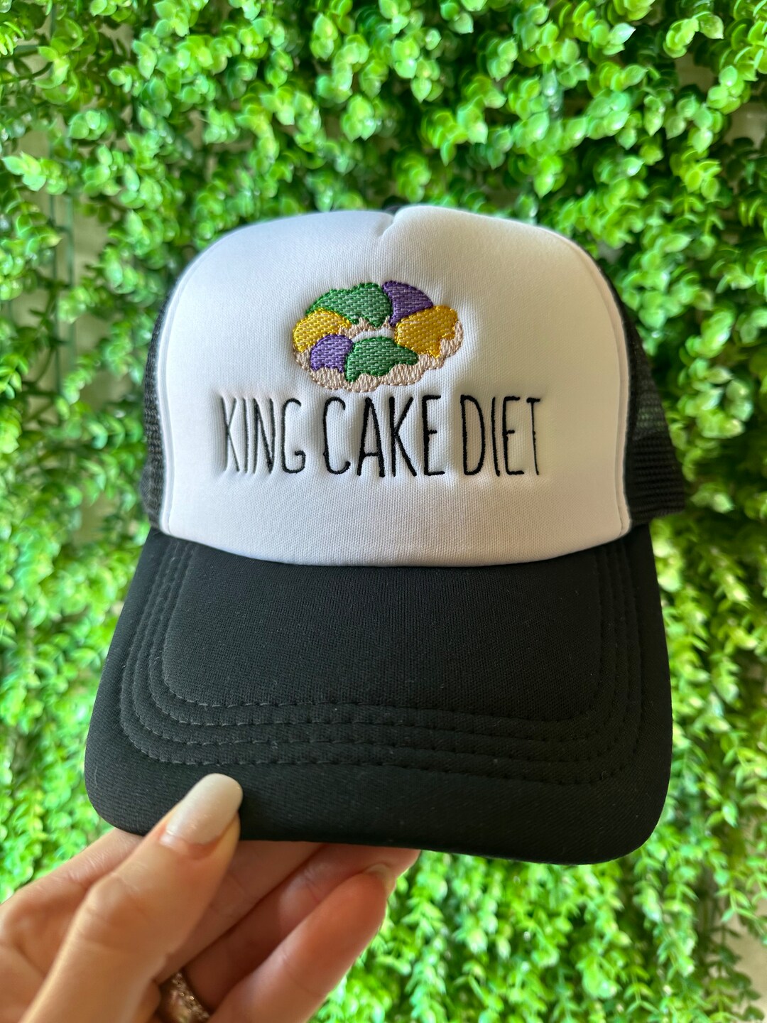 mardi gras trucker hat