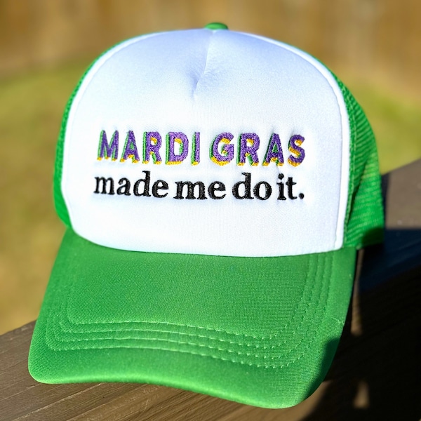 mardi gras trucker hats