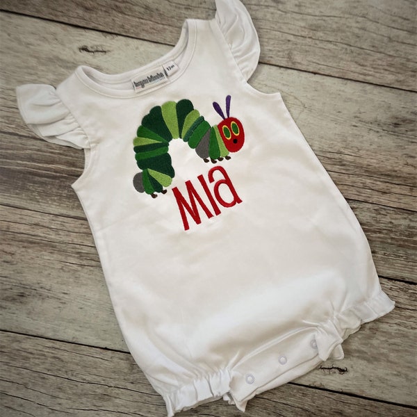 Girls Hungry Caterpillar Personalized Outfit