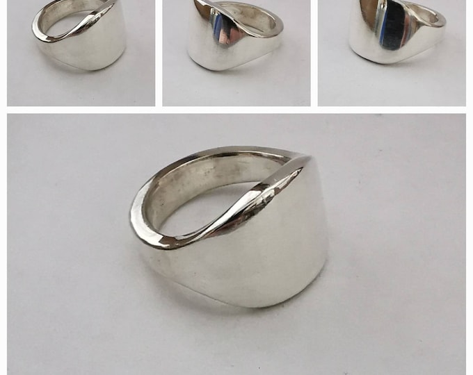 Gents Sterling Silver Super Heavy Weight Signet Ring