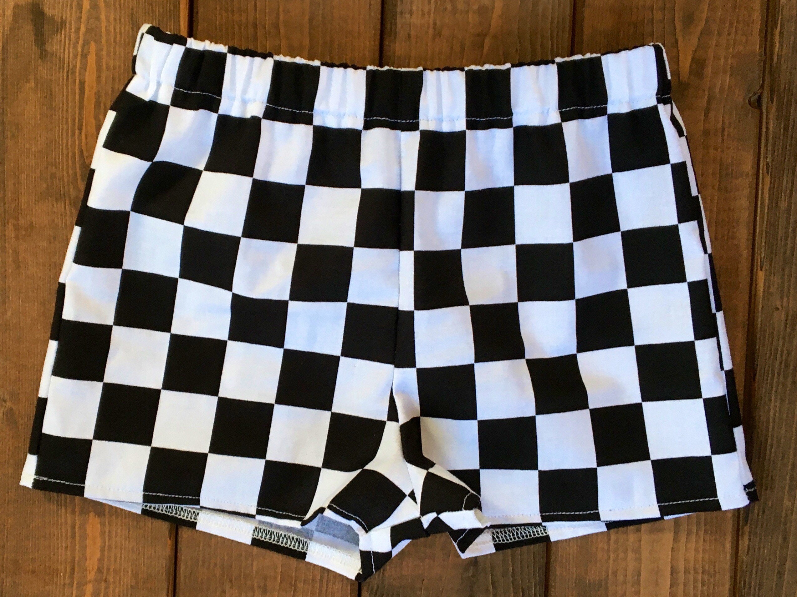 Checkered Shorts Black and White Shorts School Uniform Etsy Canada
