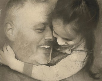 Custom Portrait Pencil Sketch from Photo