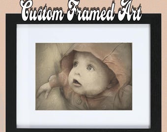 Custom Sketch, Color Pencil, Framed Custom Portrait, Color Pencil Portrait, Colored Pencil, Drawing, Frame Drawing Gift, Sketch From Photo