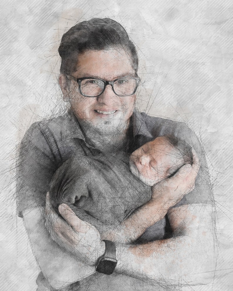 Portrait, Painting from Photo, Birthday Gift, Digital Portrait, Custom Portrait, Digital Painting, Personalized Art, Architectural image 10