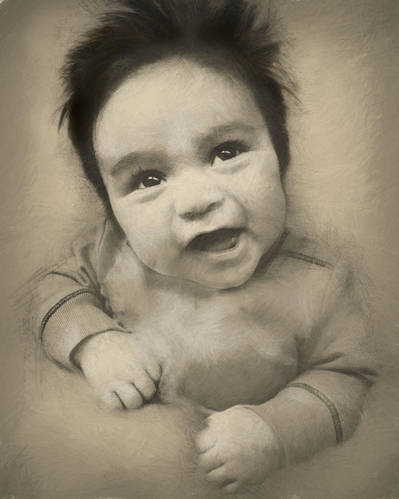 Custom Portrait Pencil Sketch from Photo image 6