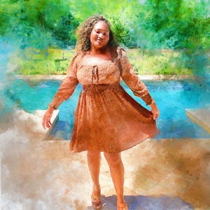 Custom Portrait, Painting From Photo, Watercolor, Digital Painting, Custom Art, Custom Watercolor image 4