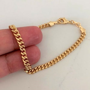 Gold Filled Cuban Curb Link Bracelet: Everyday Wear
