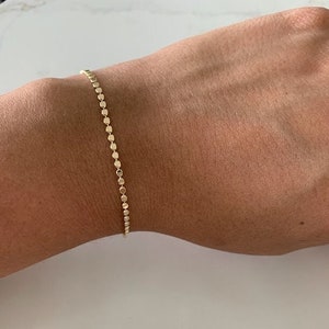 Dotted Dainty Bracelet | 14K Gold Filled Delicate Bracelet | Gold Bracelet | Bridal Bracelet | Bridesmaid Gift |Layering Bracelet Minimalist