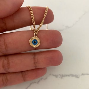 2MM 14K Gold filled Evil Eye Corrugated Curb Link Anklet, Anklet, Gold Anklet ,Curb Link Anklet, Gold filled Anklet, Diamond Cut Anklet