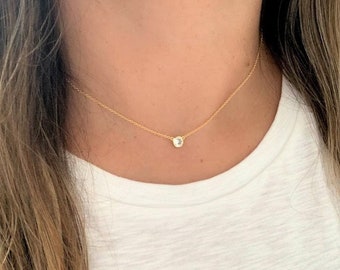 Collier Ras Du Cou En Argent Sterling Plaqué Or Jaune Avec Zircon Cubique - Silverspeck, Longueur 13 Pouces