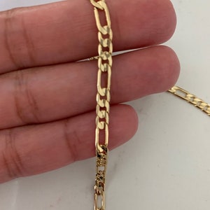 Figaro Link Chain • 4MM Gold Plated • Excellent Quality• Figaro Choker•Choker•Chain•Gold Chain•Figaro Link Choker•Gold plated chain