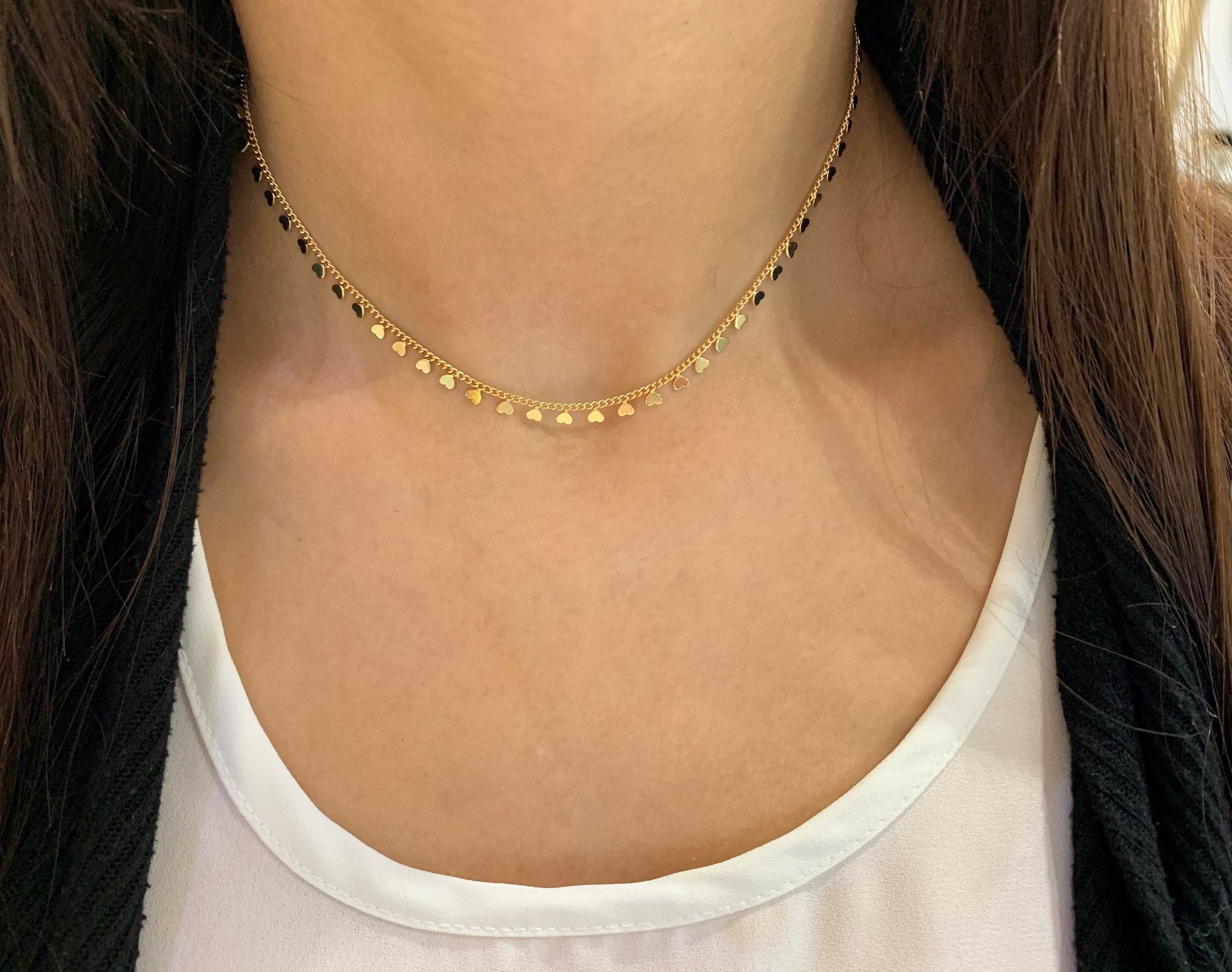 Collana in oro giallo 18 kt con pendente cuore - ELLA - Luxury Zone