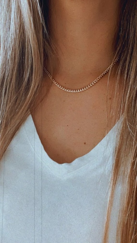 Collana A Catena Cubana In Vero Oro Massiccio 14K, Spessore 3-11 Mm, Per Uomo E Donna, Taglia 16"-30" - Italia - Foto 2