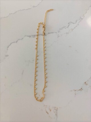 Cavigliera Oro Giallo 18k Con Catena Mini Forzata E 5 Lune - 25 Cm - Gioiello Made In Italy