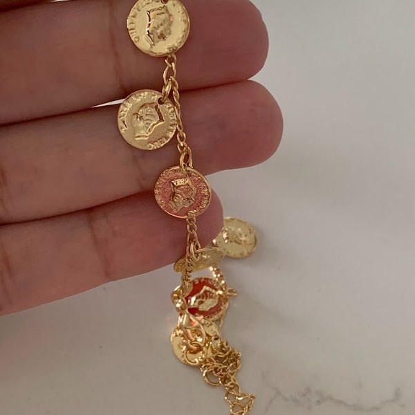 Coins Anklet | 18K Gold Filled Anklet | Coins | Body Jewelry | Gypsy Anklet