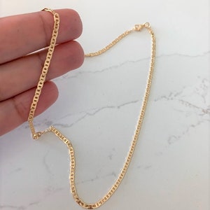 3MM Mariner Link Necklace in 14K Gold filled• 3MM Mariner Chain • Mariner Necklace• gold mariner chain • Layering • Stacking • Choker