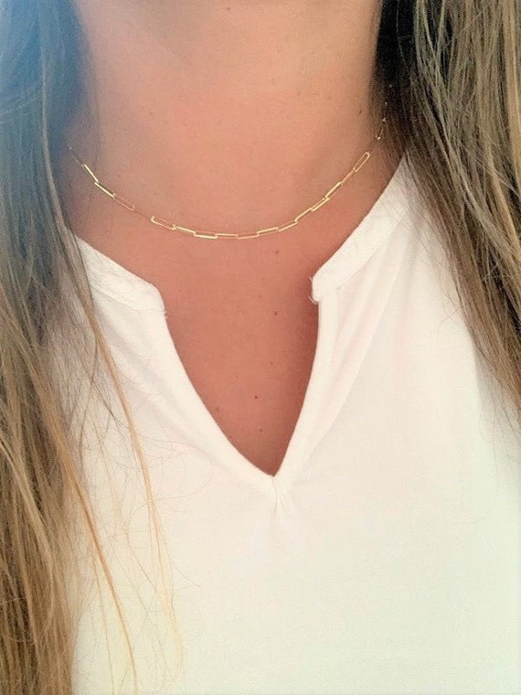SALT. Fine Jewelry  PAPERCLIP CHAIN NECKLACE