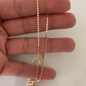 Gold Filled Flat Beaded Choker: Dainty Ball Chain Necklace