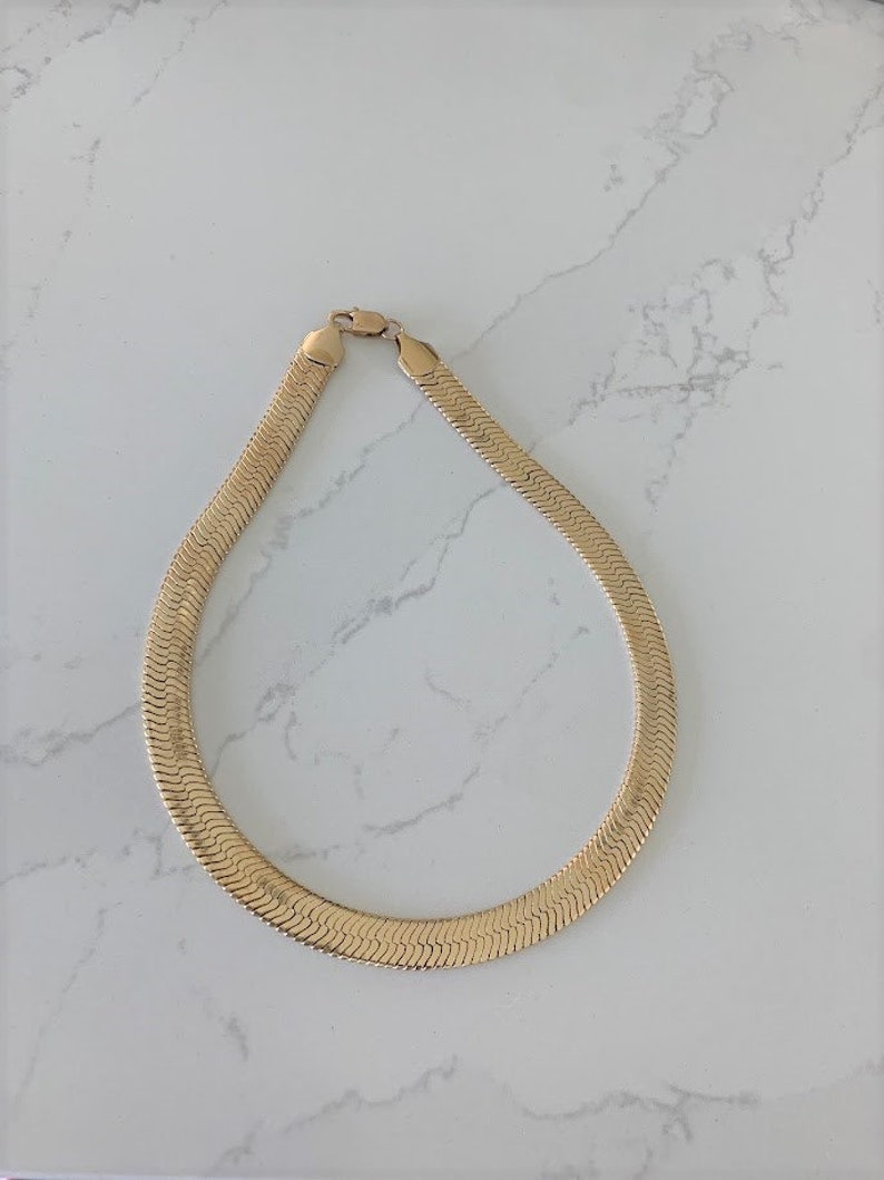 Devastating Designs 18K Gold Filled 3-Strand Herringbone Necklace - 18 Inch, Tarnish Resistant