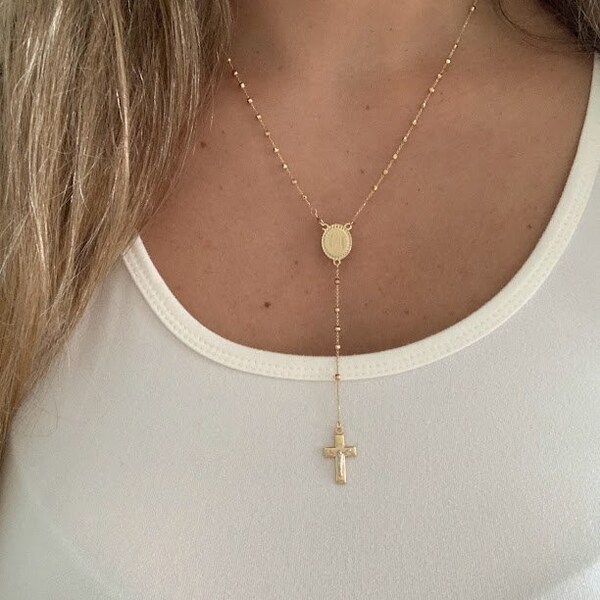 14k Gold Rosary for Men - Etsy