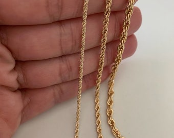 18K Gold Filled Rope Chain Anklet: Twisted Ankle Bracelet