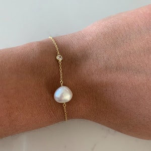 Genuine Pearl Bracelet | Sterling Silver Bracelet | Real Freshwater Pearl Jewelry | Gift for her | Bridesmaid | Minimalist Bracelet