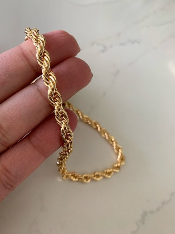14K Gold Filled 7MM Rope Chain Necklacelayering Gold Chain Necklace14k Gold  Filled Chain Choker rope Link Chain Choker Rope Choker 