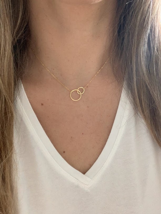 ★PEARLY MORE★ Two Coin Drop Necklace 2 colors 2 Layer Necklace with Charm | Bauble Sky