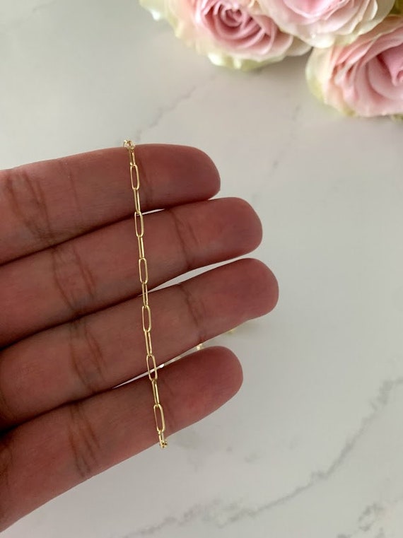 14K SOLID GOLD Chain Necklace, Mirror Chain, Paperclip Chain, Cuban, Figaro, Rolo, for kids, for men, for women, Link, Gift, BEST Sellers