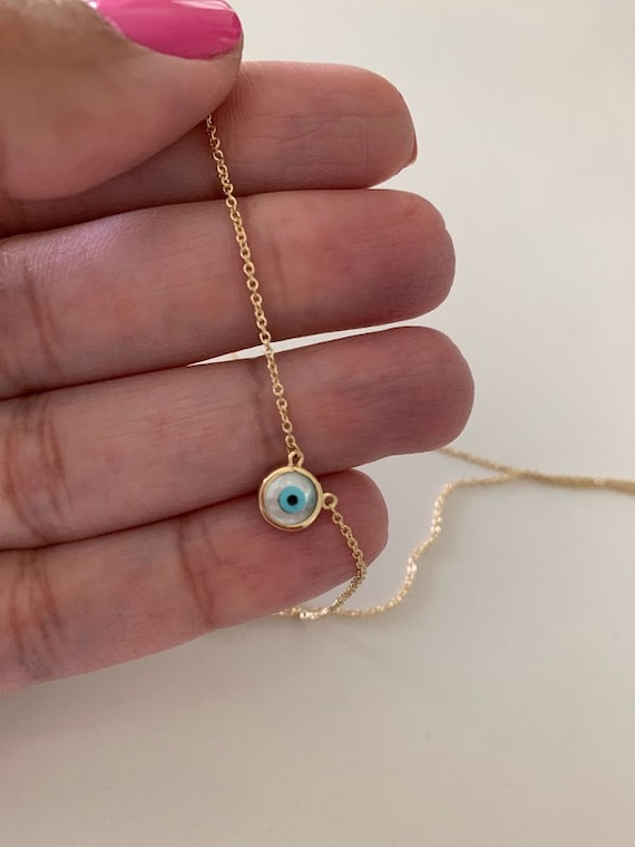 Evil eye cheap minimalist necklace