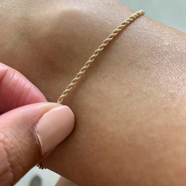 2MM Rope Anklet • Rope Anklet • Rope Chain Anklet • 18K Gold Filled • Rope • Gold Roper Anklet • Twisted Anklet