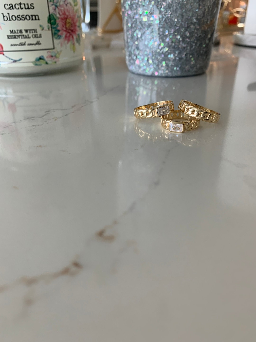 925 Sterling Silber kubanischer Link Ring, kubanischer Link Ring ...